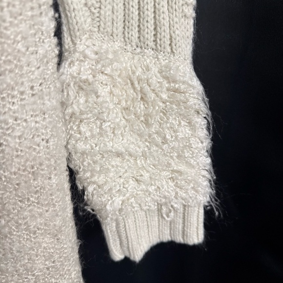 White Knit Open Long Cardigan Size L - Picture 3 of 7